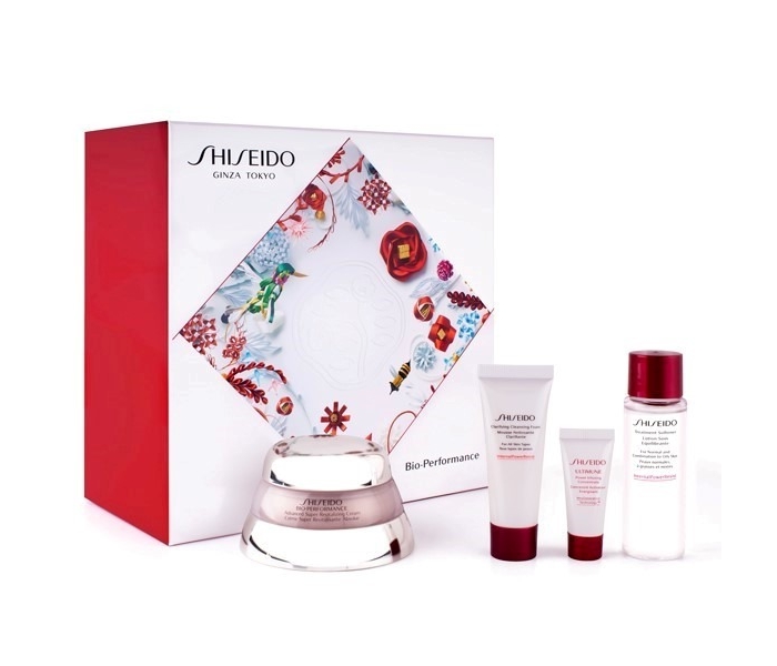 Shiseido Bio-Performance Set: Bio-Performance Advanced Super Revitalizing Cream 50 Ml + Ultimune Power Infusing Concentrate 5 Ml + Clarifying Cleansing Foam 15 Ml + Treatment Softener 30 Ml