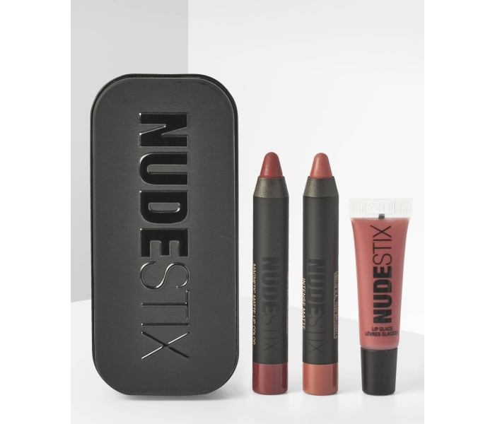 Nudestix Set : Nude + Sultry Lips Mini Kit Belle, Burgundy, Nude 04 2 Ml + 2.5 Ml